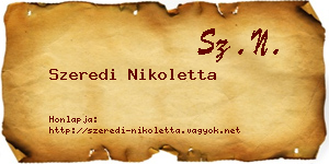 Szeredi Nikoletta névjegykártya