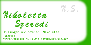 nikoletta szeredi business card